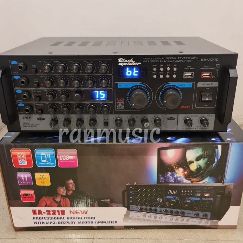 jual AMPLIFIER BLACK SPIDER KA-2210 DSP BLACKSPIDER KA2210