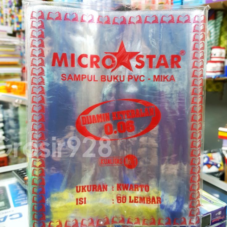 

Big Sale Sampul Buku PVC Mika KWARTO Micro Star 6 isi 6 lembar Z78