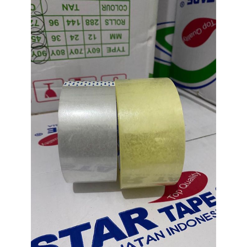 

LAKBAN ( PER PCS) CLEAR BENING & COKLAT LENGKET STAR TAPE KUALITAS TERBAIK MURAH 90 YARD X 45MM (2INCH) #lakban #isolasi #selotip #tapeperekat #pengikatpelengket #lakbanmurah #lakbanopp #lakbankualitasterbaik #perlengkapankantor