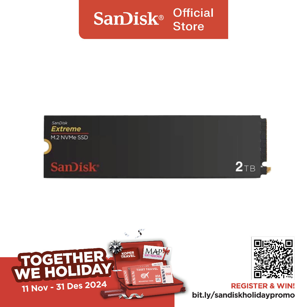 SanDisk SSD Internal Extreme M.2 2TB NVMe PCIe Gen 4.0 (Up to 5150MB/s)