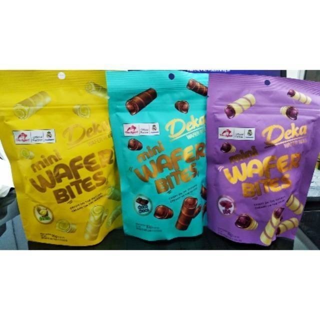 

Camilan / Makanan Ringan 2 Kelinci Deka Mini Bites 72 Gr Pouch Varian Ube, Durian, Choco Choco