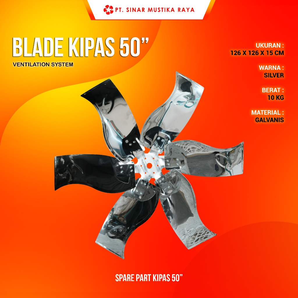 Blade Baling Baling Spare Part Kipas China 50"  Exhaust Box Cone Fan