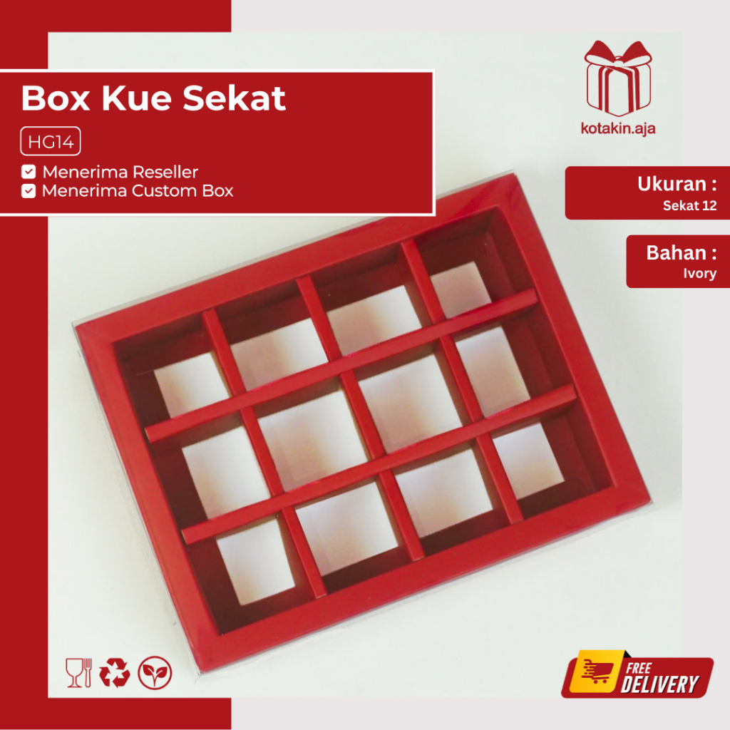 

Box Sekat Nastar / Kotak Kue Sekat / Box Coklat / Box Nastar / Kotak Nastar I HG01-HG15