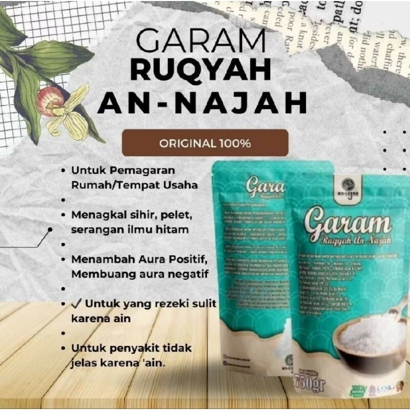 

[Kemasan Besar] Garam Ruqyah AnNajah 100% Original | Pelancar Rezeki•Jodoh•Usaha•karir•atau Tempat Usaha