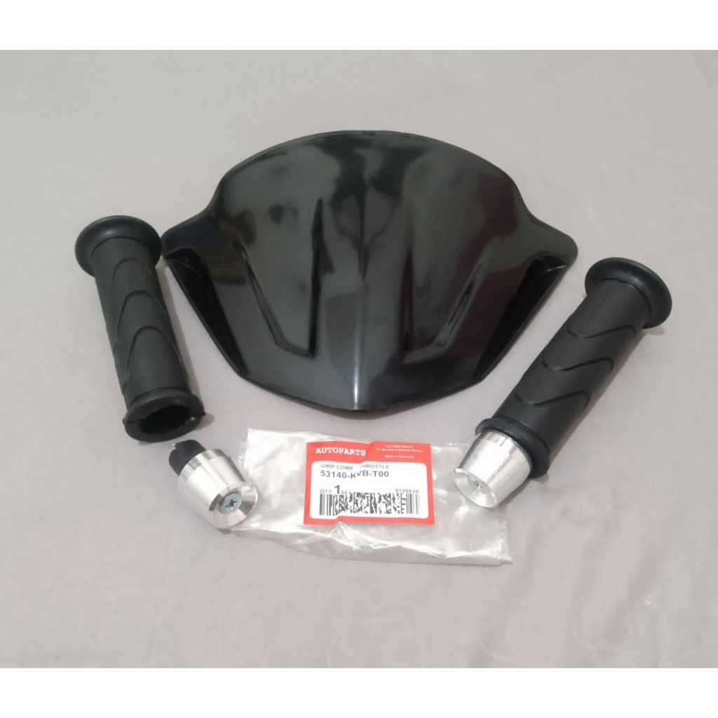 SEPAKET COD VISOR BEAT CARBU 2008-2012 PLUS HANDGRIP HONDA+JALU PCX  BEAT CARBU