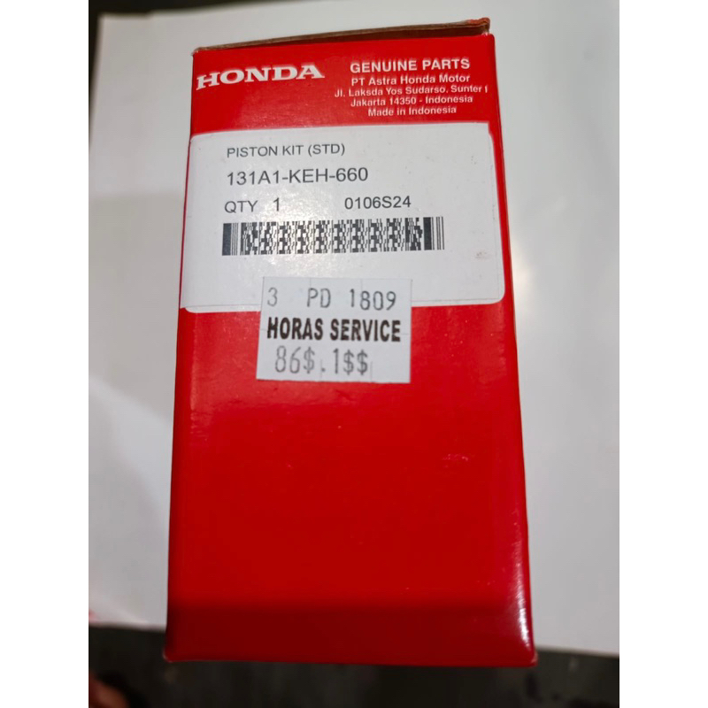 Piston Paket MegaPro KEH STD Honda Asli/Ori