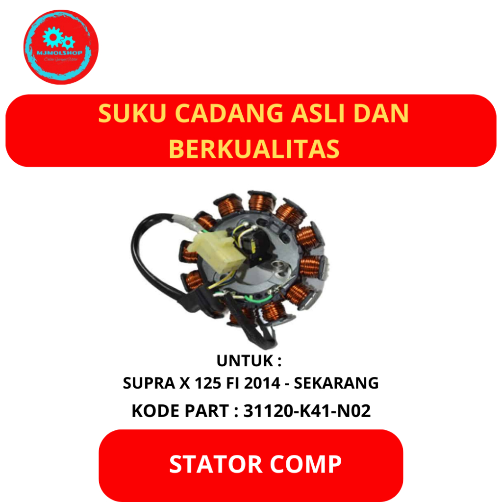 SPUL SPULL STATOR COMP 31120-K41-N02 UNTUK SUPRA X 125 FI INJEKSI ORIGINAL HONDA AHM