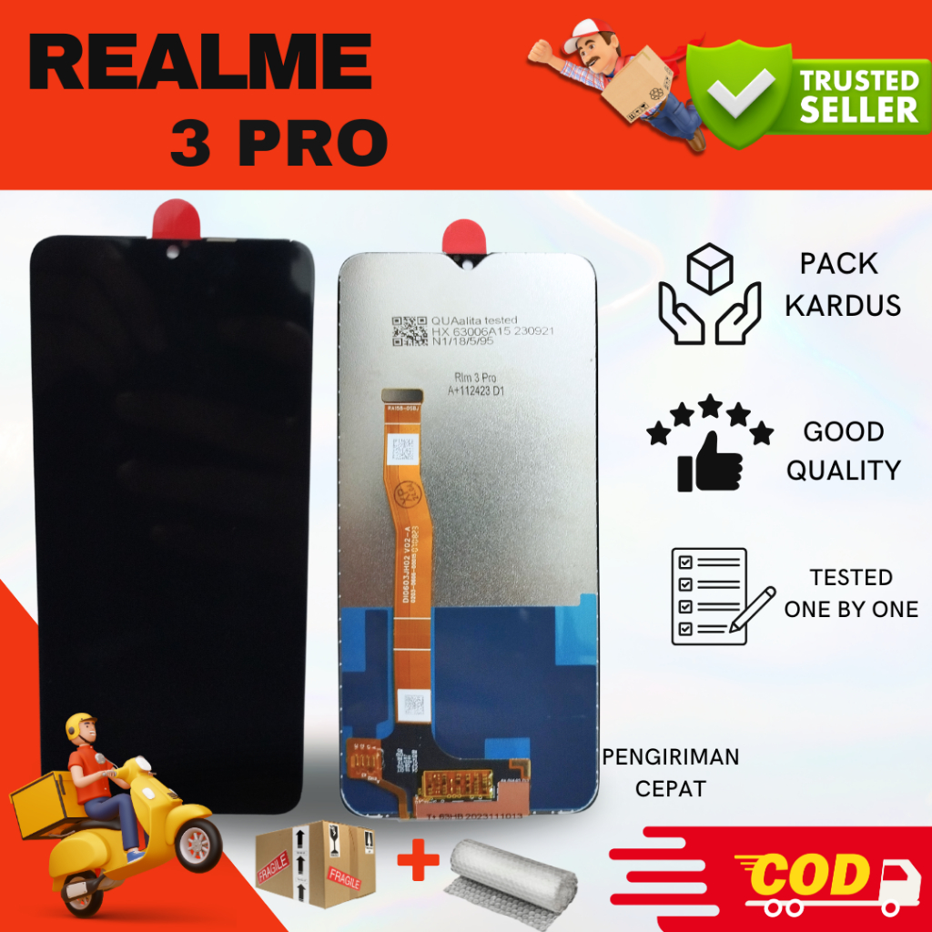 LCD REALME 3 PRO ORIGINAL BEST SELLER KOMPONEN PREMIUM FULLSET TOUCHSCREEN-BERGARANSI