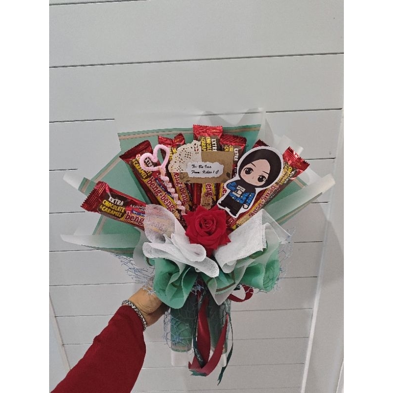 

Buket Bouquet Hampers Snack dan Uang Hari Guru Wisuda kelulusan