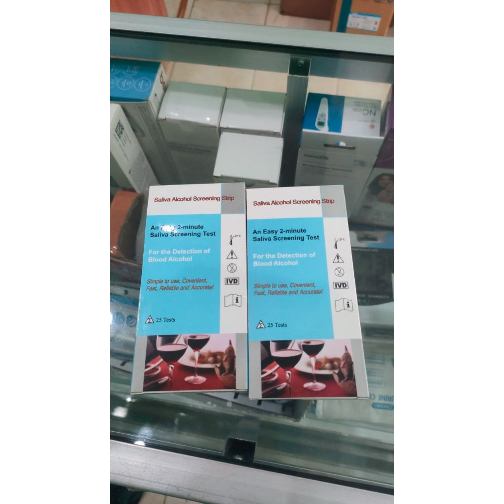 Alat Test Saliva Alkohol 25 test strip perbox
