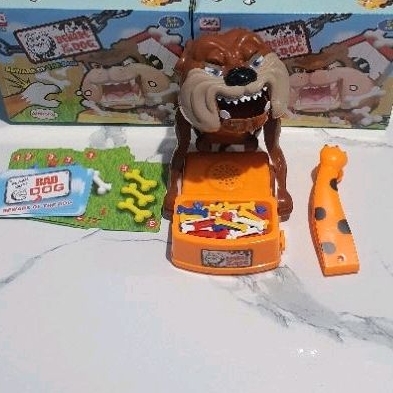 beware off the bad dog game mainan anjing galak chalange gigit tulang toys