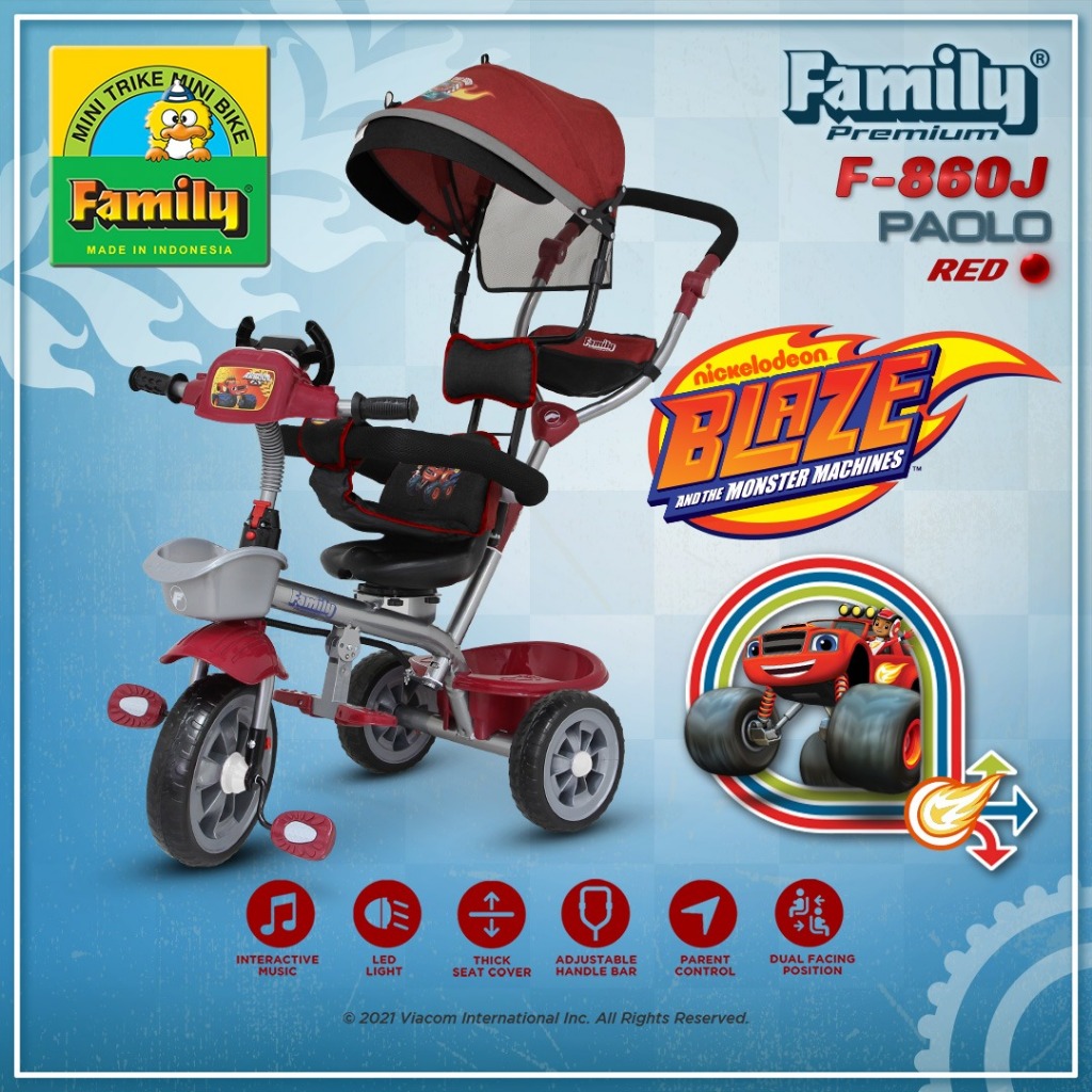 Family Sepeda Roda Tiga Anak Sepeda Roda 3 Bayi Tricycle Anak Sepeda Anak New Model Edisi Paw Patrol