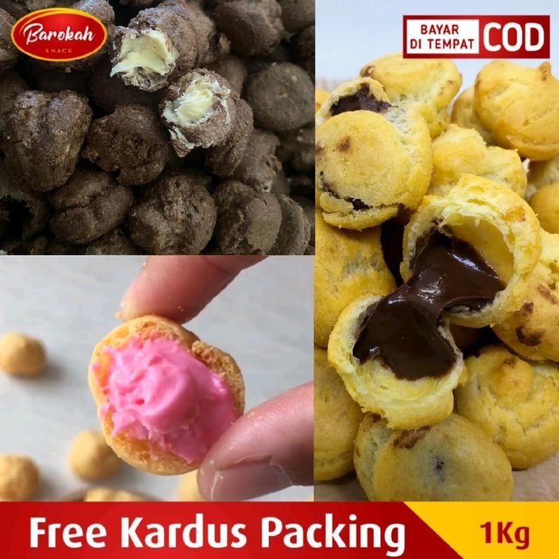 

KUES SOES LUMER RASA STOBERI/COKLAT BERAT 1 KG GRAM