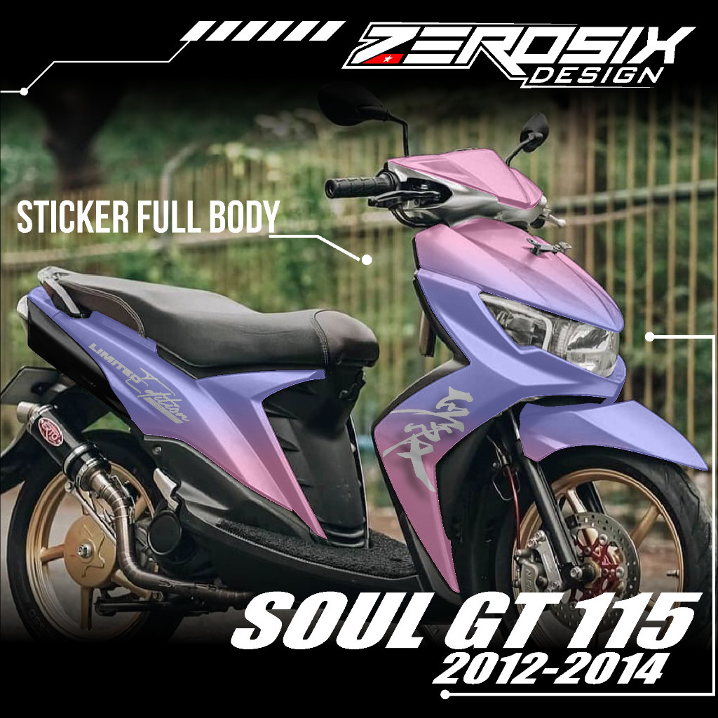 (COD) Decal Sticker Motor Mio SOUL GT 115 2012-2015 Full Body Stiker Racing SOUL GT Motif Limited