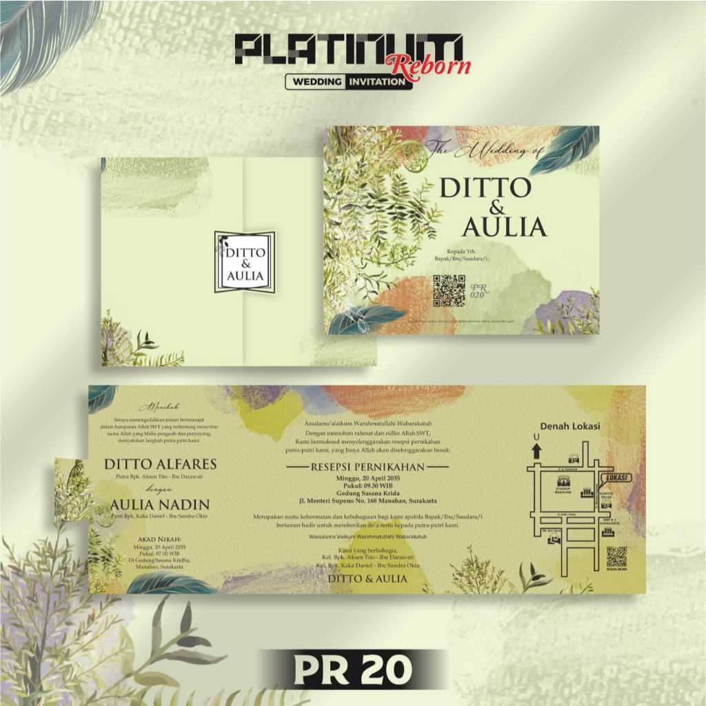 Blangko Undangan Platinum PR 020 | Blangko Undangan kosong | Kertas Undangan Kosong Murah