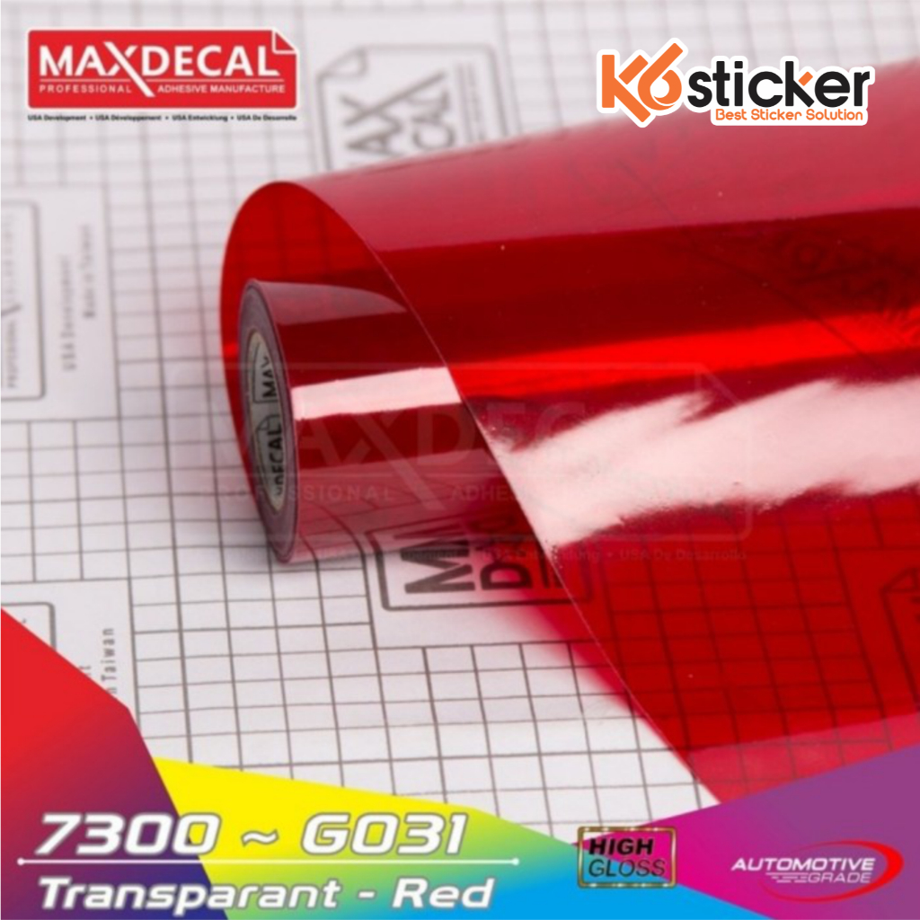 

sticker teransparan merah