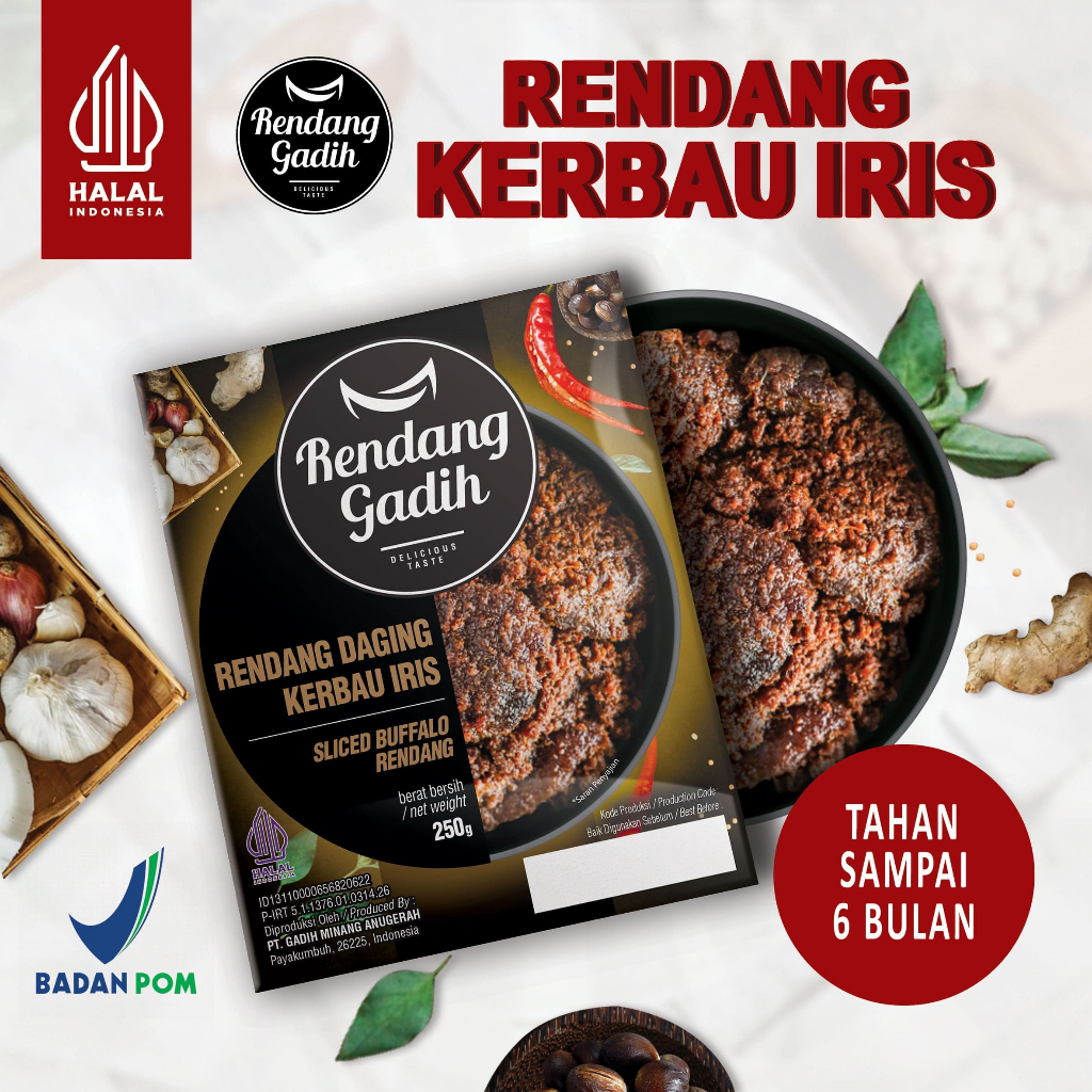 

Rendang Gadih Pyk - Rendang Daging Kerbau Iris 250 g