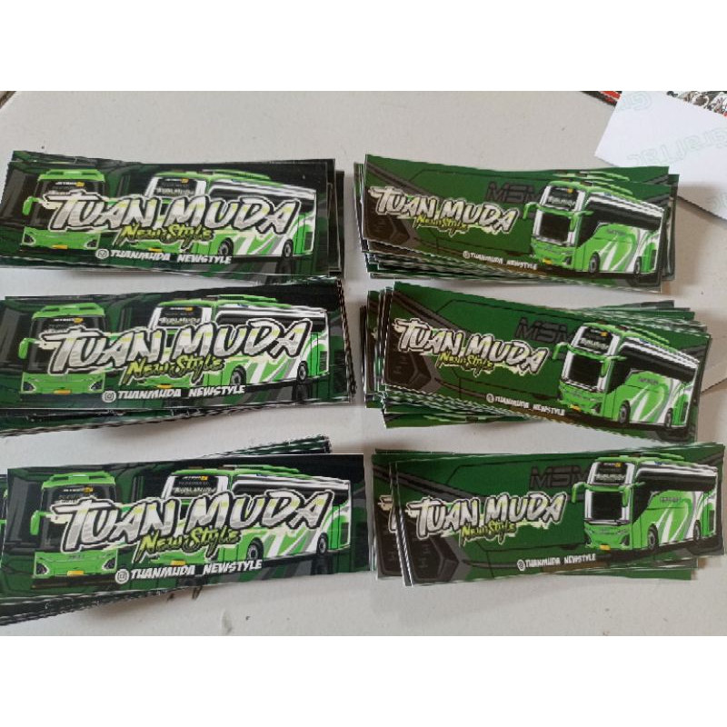 stiker bus tuan muda jb5 asli/ori