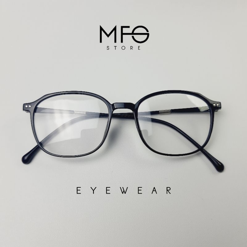 Kacamata Photocromic Frame Kotak Plastik Ringan Tangkai Lentur Perpaduan L13,6cm T4,4cm 2127