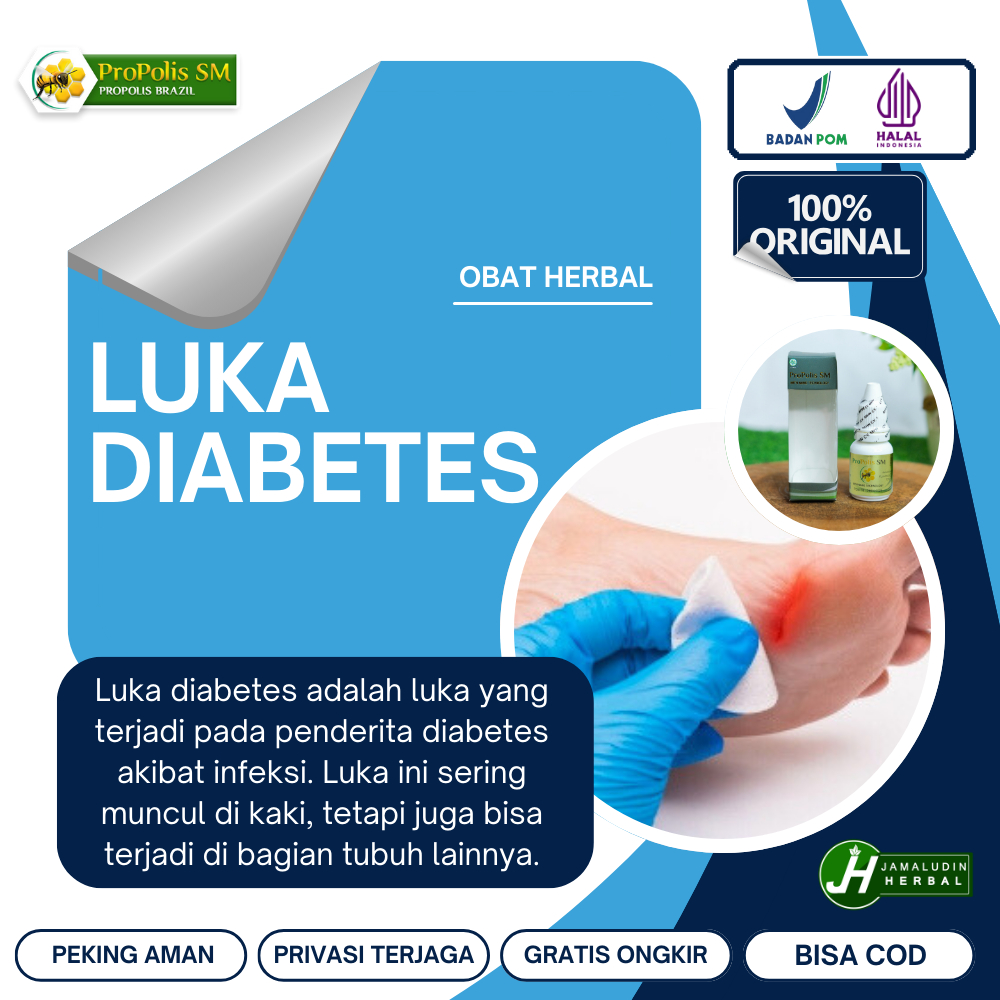 Obat Oles Pengering Luka Diabetes - Luka Bakar Menahun Bekas Knalpot - Mengatasi Luka Akibat Tersira
