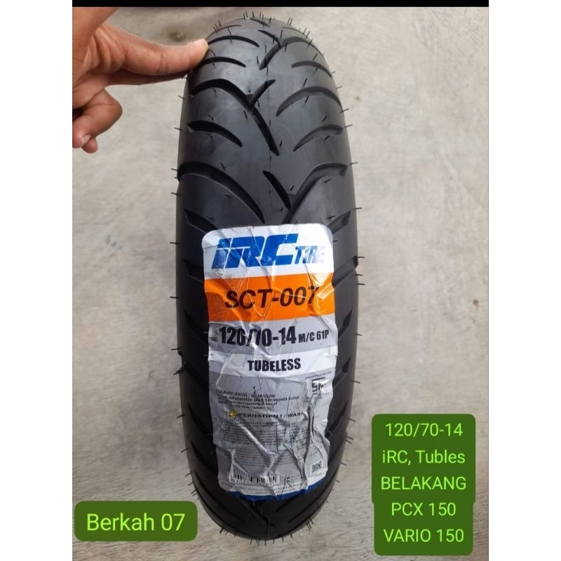 Ban Belakang Tubles iRC Pcx 150, Vario 160 (120/70-14)