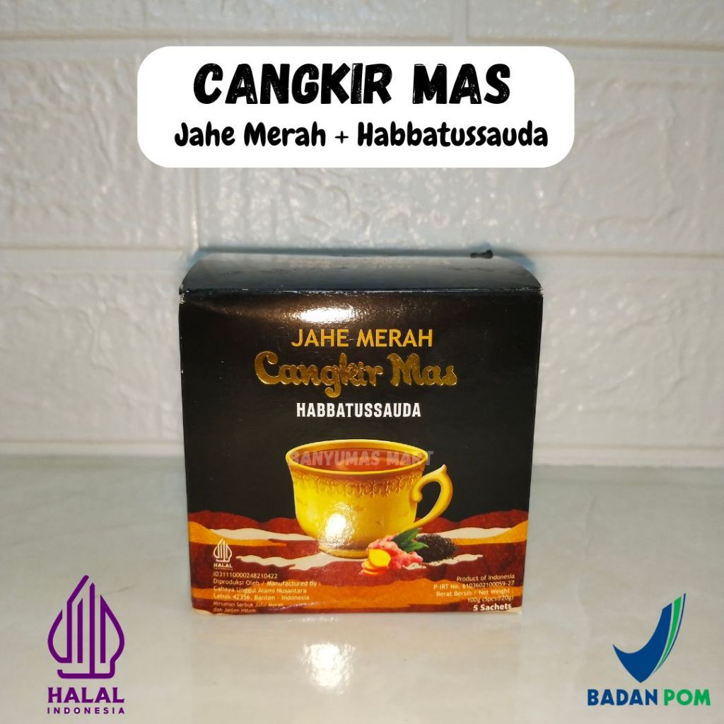 

Cangkir Mas Jahe Merah Plus Habbatussauda Sachet isi 5 @20gr