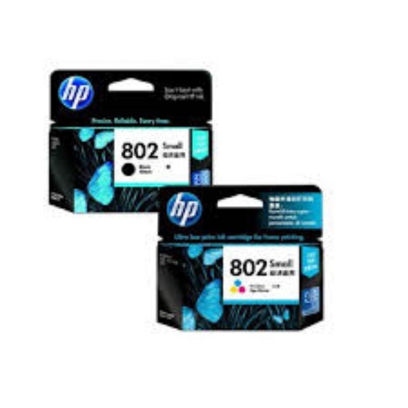HP 802 BLACK HP802 COLOR ORIGINAL 1SET