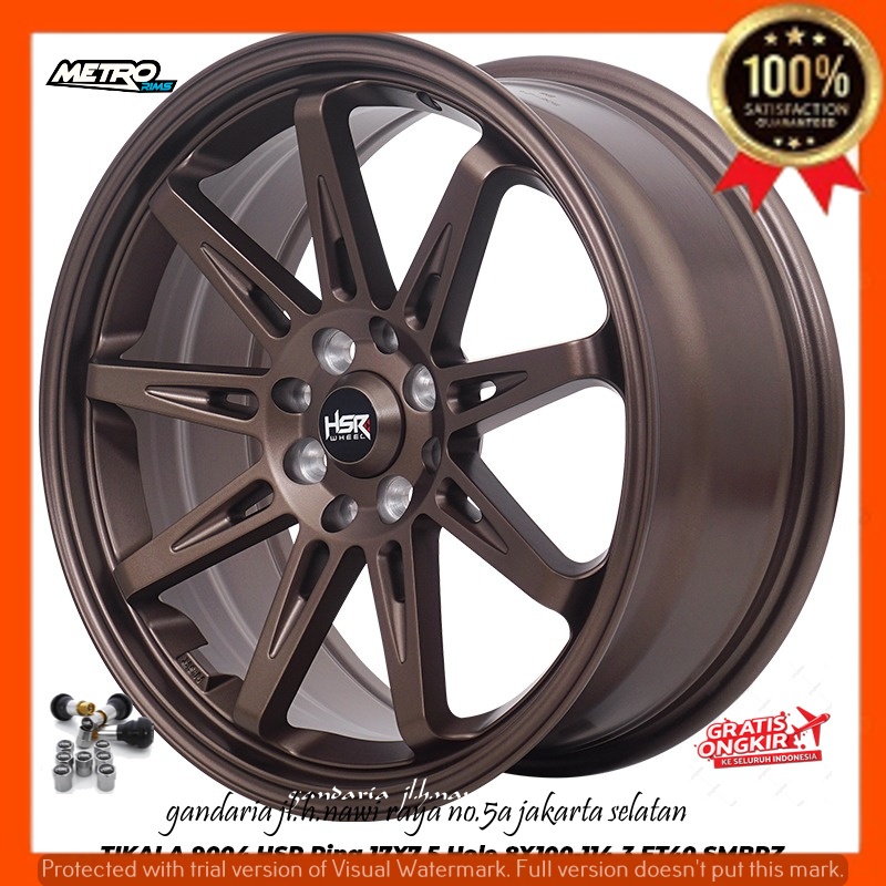 VELG PELEK RACING R17 RING 17 UNTUK MOBIL BRIO JAZZ AGYA FREED SIRION VIOS CITY LIVINA SIGRA DLL