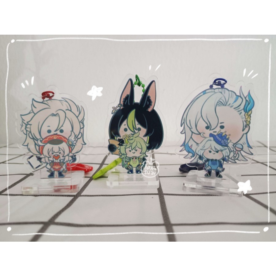 Standee + Keychain Gendong Genshin Impact Fanmerch