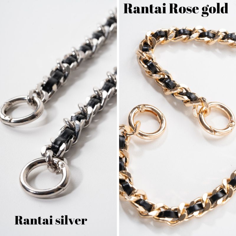 hot product rantai sling bag wanita rose gold silver 120cm