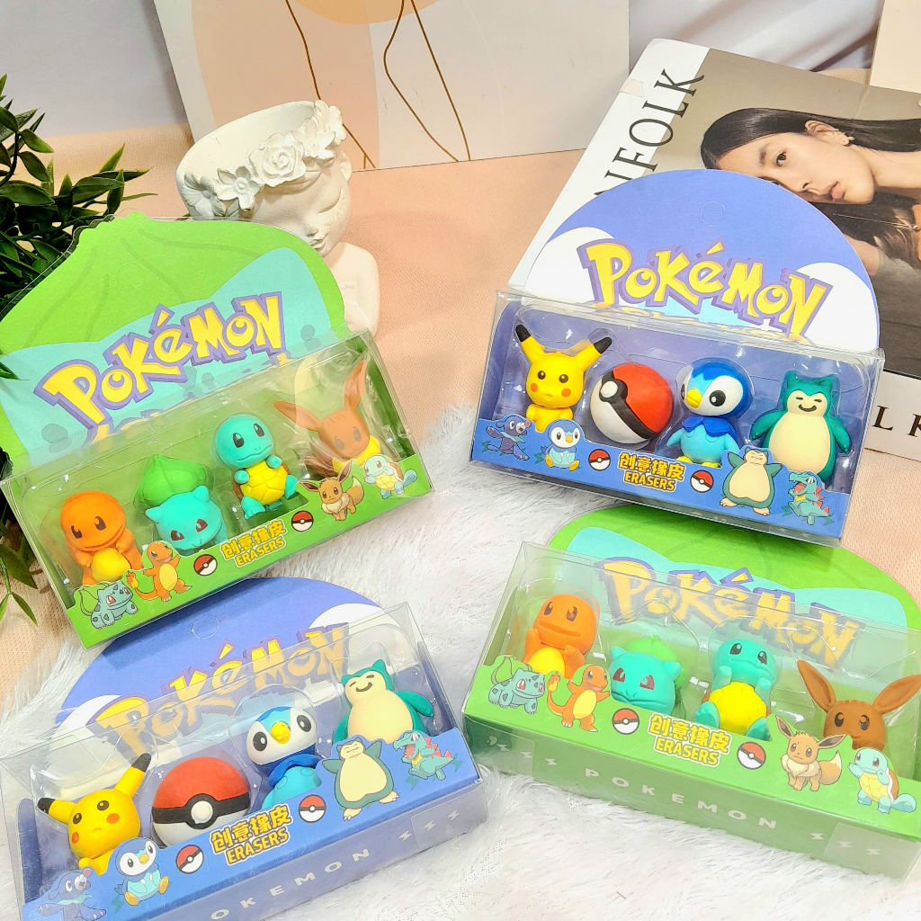 

Penghapus Miniatur Pokemon 1 SET isi 4 PCS Unik Lucu Box Mewah Ready 2 Variant / Erasaer Pokemon 1 Box isi 4 Pieces Lengkap Favorit Anak Kado Gift Stationary Fancy Sekolah Kekinian Harga Termurah Bisa Grosir dan COD