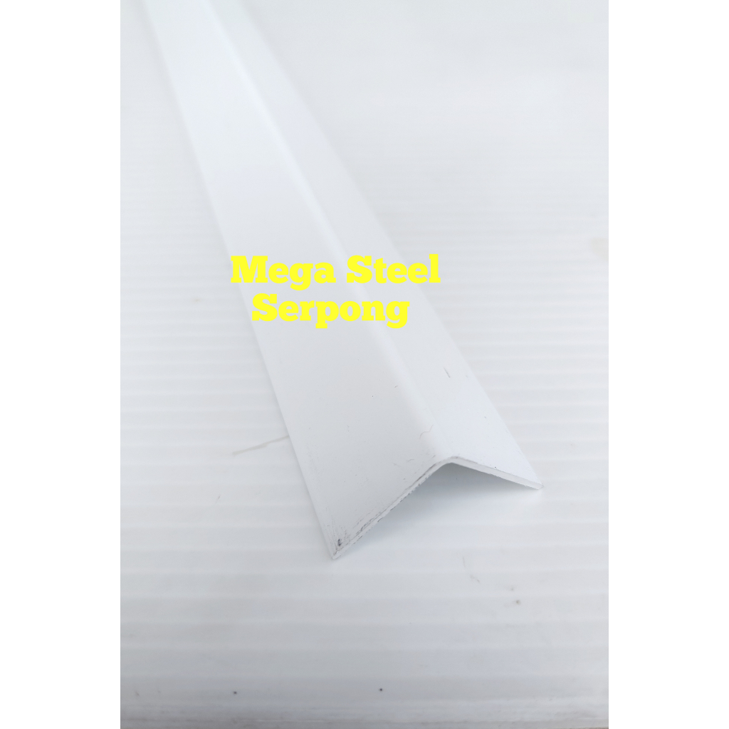 List Siku Alumunium White Putih uk 2 cm x 2 cm, Panjang 150 cm