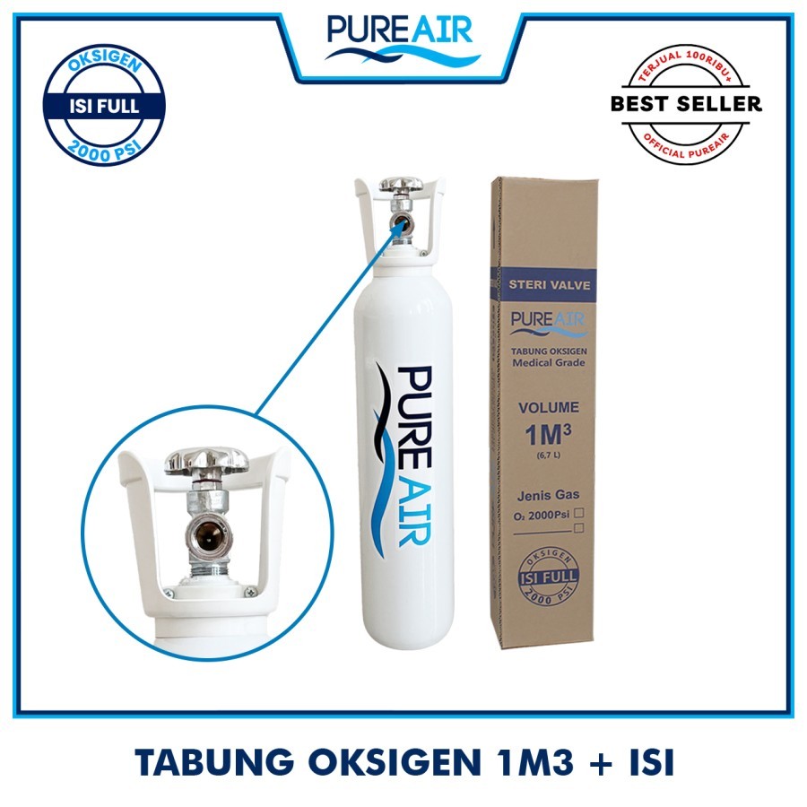Tabung Oksigen Pure Air 2m3 / Oksigen+Isi 2m3 / Oksgen 2m3