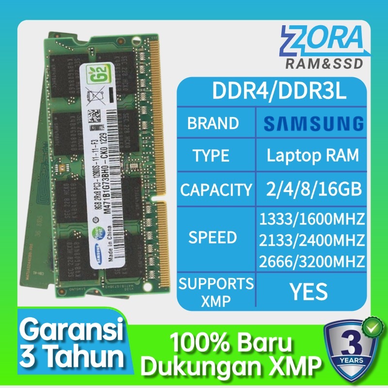 RAM LAPTOP SAMSUNG DDR3L&DDR4 16GB 8GB 4GB 2GB 12800/1600MHz ORIGINAL RAM SODIMM