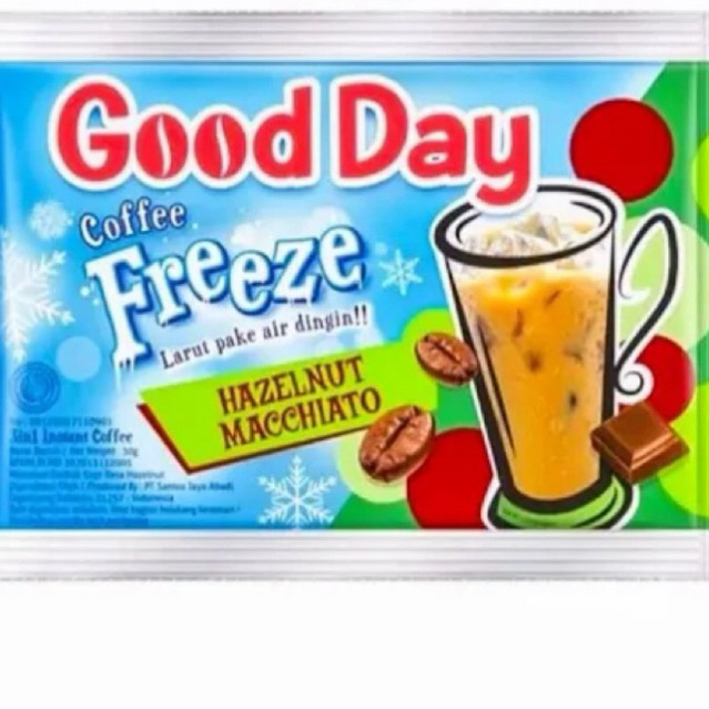 

GOOD DAY COFFE FREEZE MOCAFRIO HAZELNUT MACCHIATO ISI 10 PCS PALING MURAH