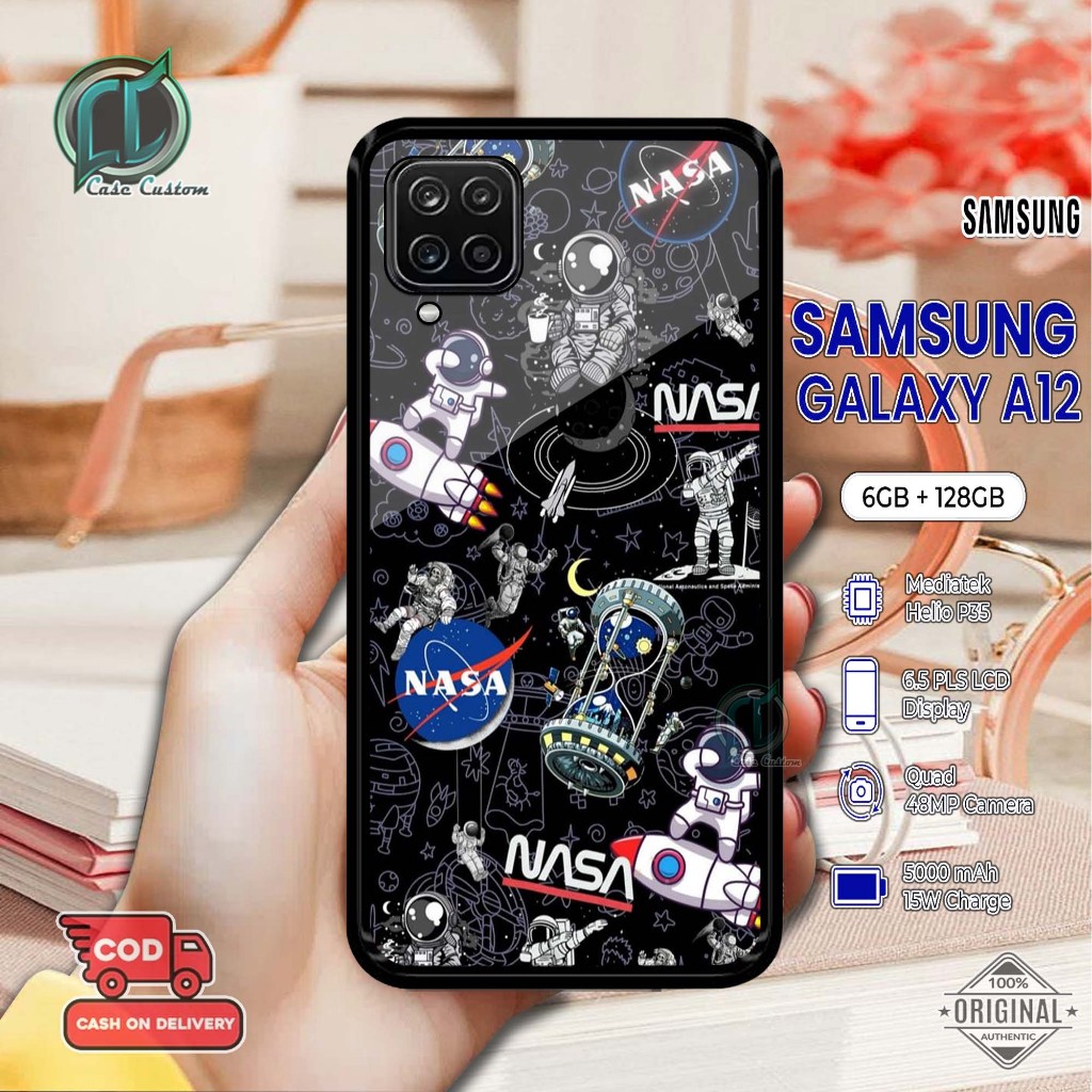 Case Samsung A12 Terbaru Hardcase 2D Glossy [Motif NASA] Termurah Casing Samsung A12 Hardcase Sofcas