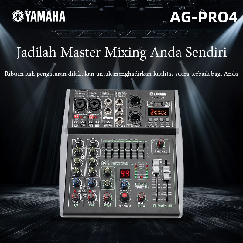 mixer power amplifier yamaha/X-PRO6 power mixer 8 Ohm 750 wattx2, 7 jalur equalizer,Bluetooth,99 DSP