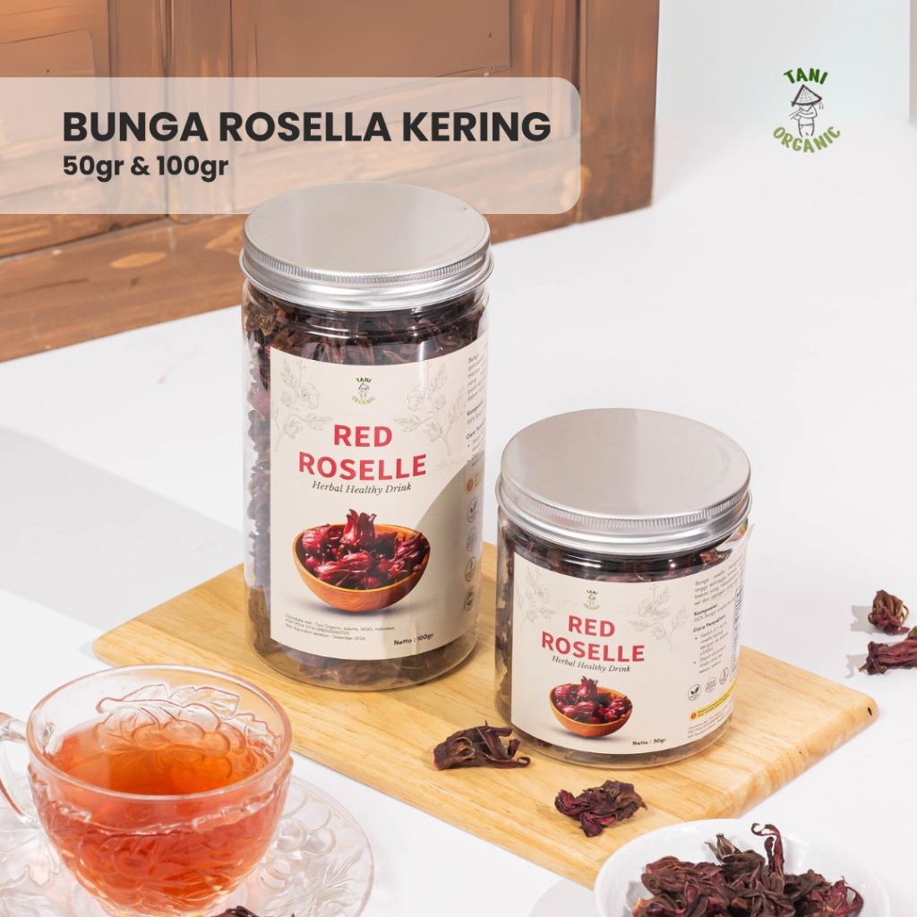 

Tani Organic Teh Bunga Rosella Merah Kering Premium