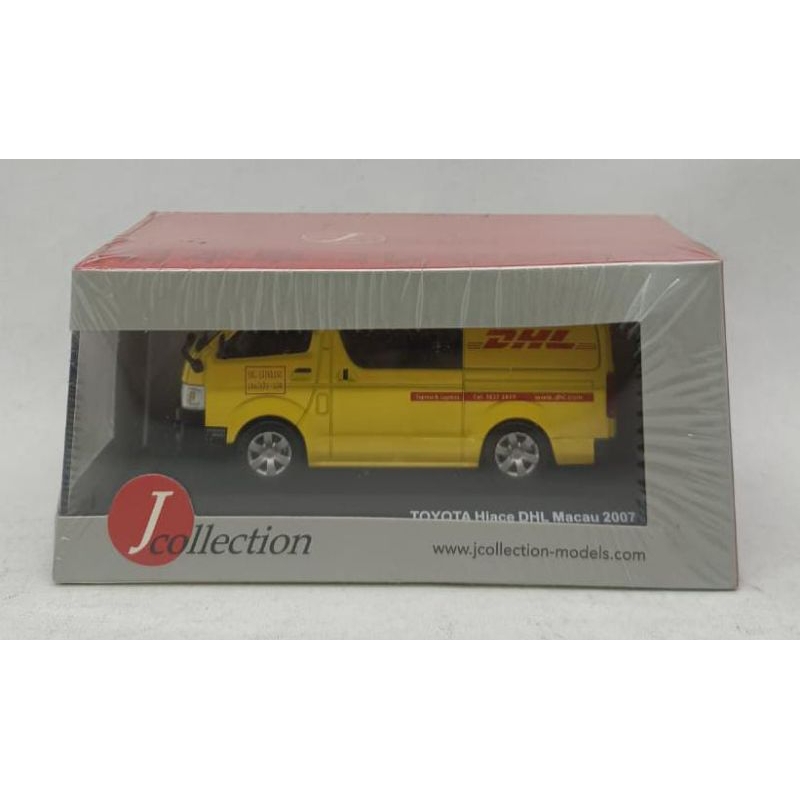 Jcollection Toyota Hiace DHL Macau 2007 Yellow Skala 1:43 Segel Original