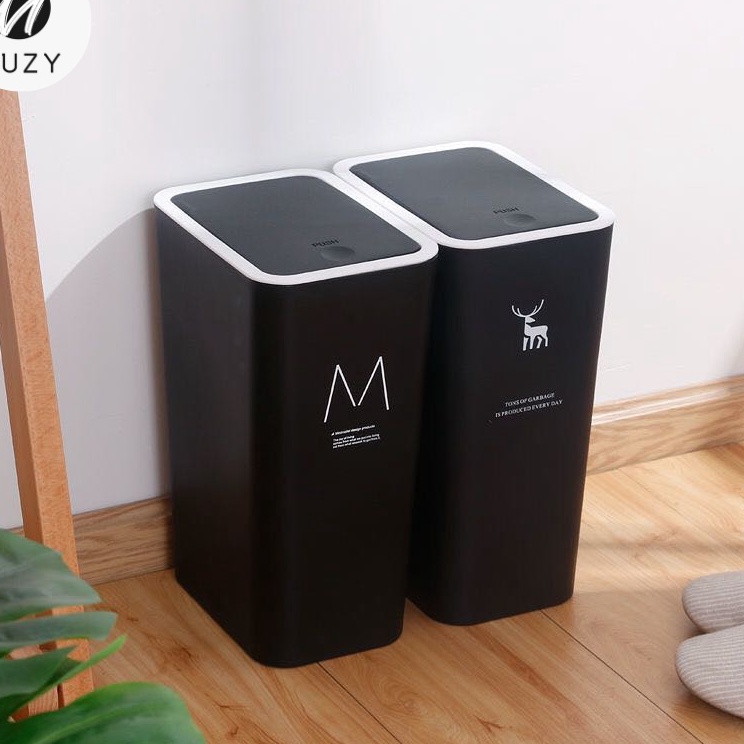 Belanja Hore Muzy Tong Sampah Tempah Sampah Tertutup Desain Minimalis Rubbish Bin Tempat Sampah Dapu
