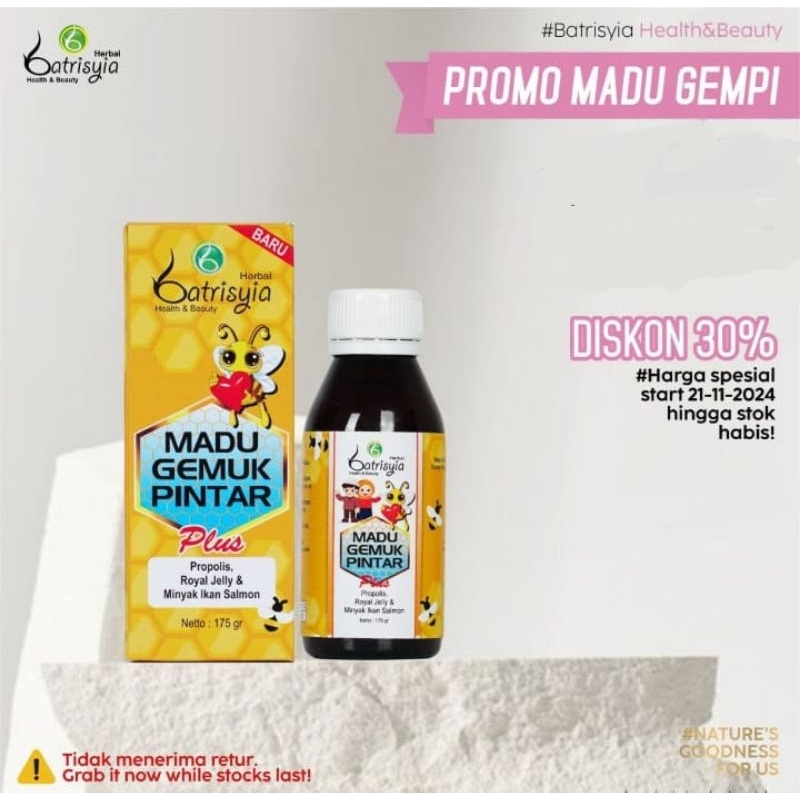 

PROMO Batrisyia Madu Gempi 175gr Madu Gemuk Pintar Penambah Nafsu Makan Anak Madu Herbal Anak