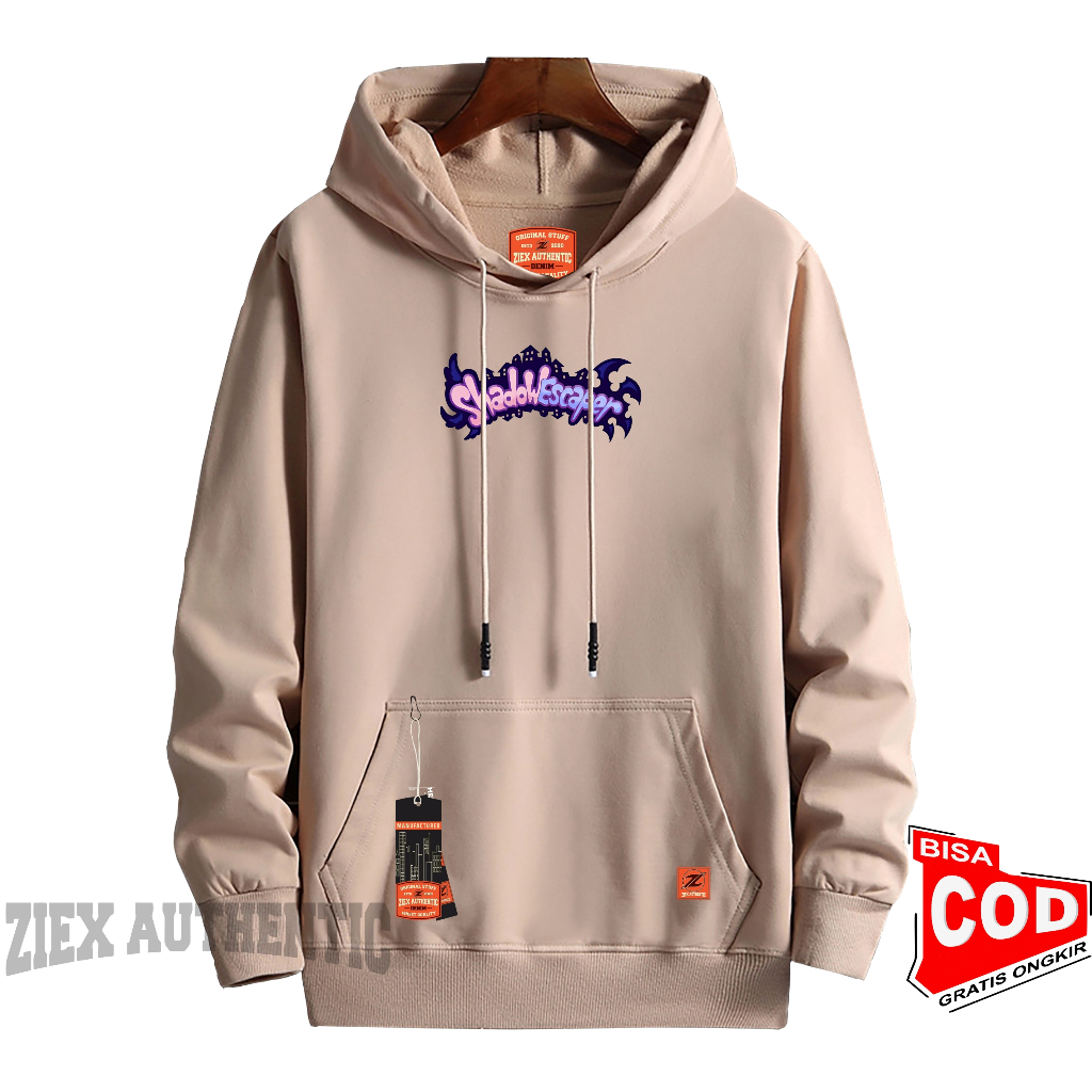 RECOMMENDED jaket pria hoodie terbaru keren gaya distro sweater cowok brand tebal warna cream shadow