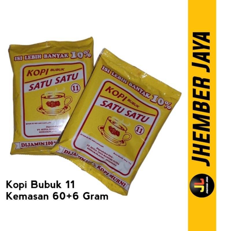 

Kopi Bubuk Satu Satu Kemasan 60+6 gram