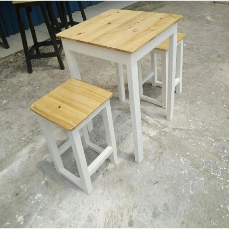 MEJA MAKAN 2 KURSI JATI BELANDA