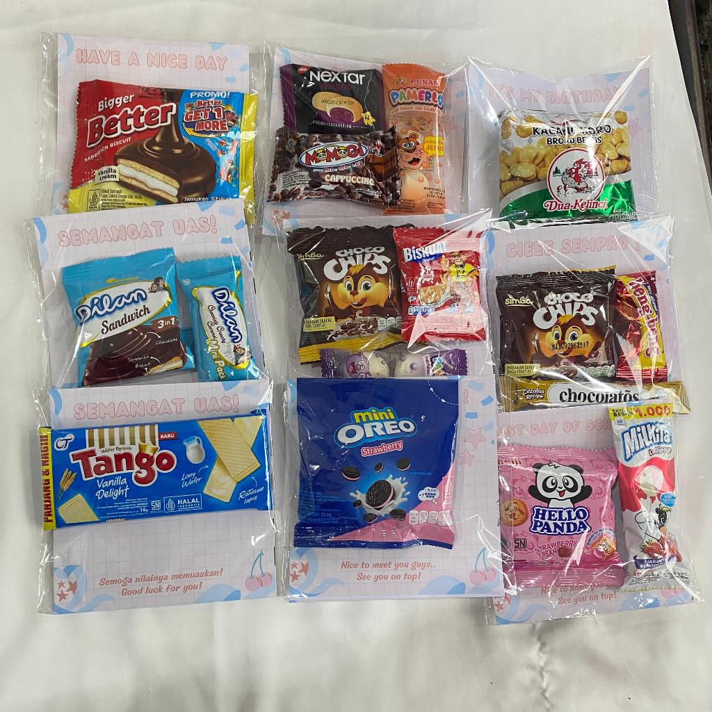 

[ VOL.9 ] MINI GIFT SNACK UK 14X14CM | GIFT KEKINIAN | BISA CUSTOM TULISAN