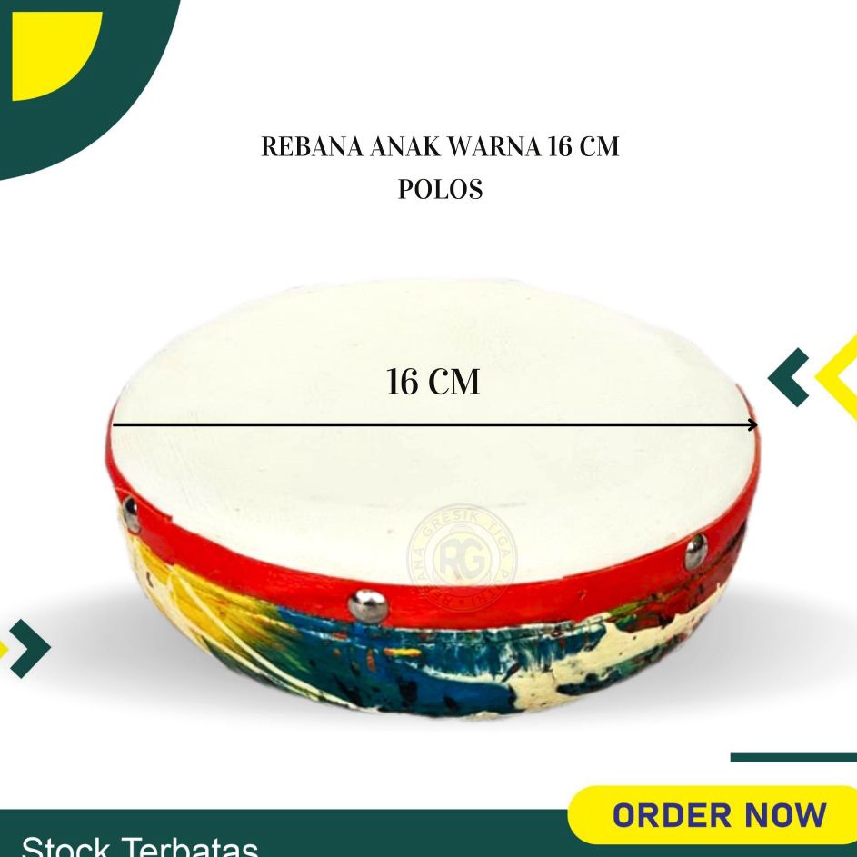 Best Price  rebana mainan anak ukuran 16 cm rebana kecil gendang rebana alat musik rebana gendang al