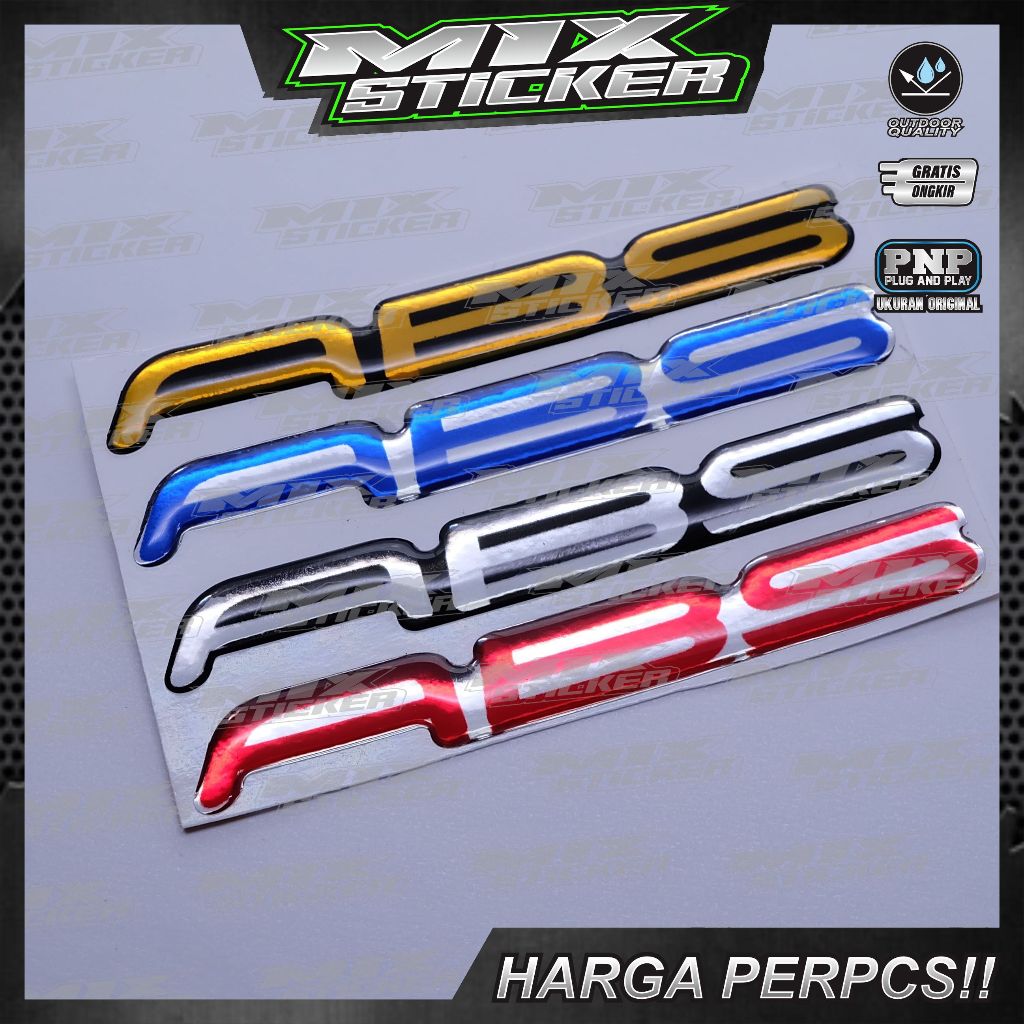 emblem abs yamaha / sticker logo abs nmax / emblem timbul abs / stiker timbul abs nmax / stiker logo