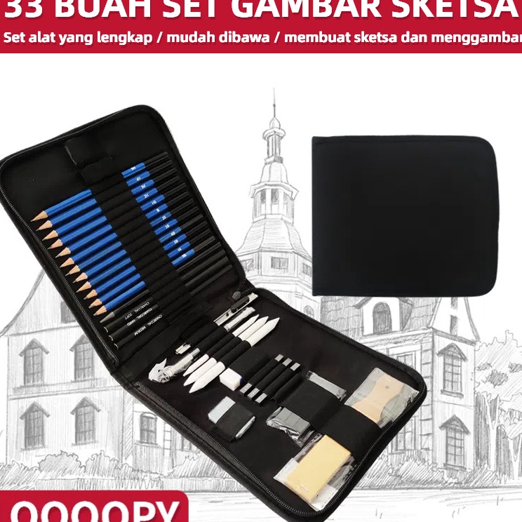 

Stock Terkini 33PCS Set Sketch Pensil Pensil Pisau Penghapus Dan Pensil Gambar Untuk Keperluan Sekolah Pencil Set