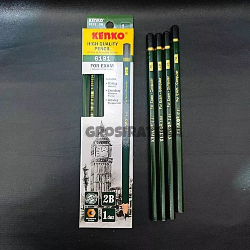 

1 Kotak Isi 12 Pencil/ Pensil Kenko Hijau