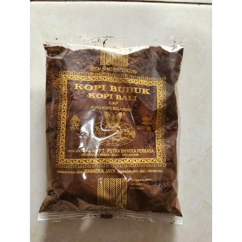 

Kopi Bali cap kupu kupu bola dunia 200gr